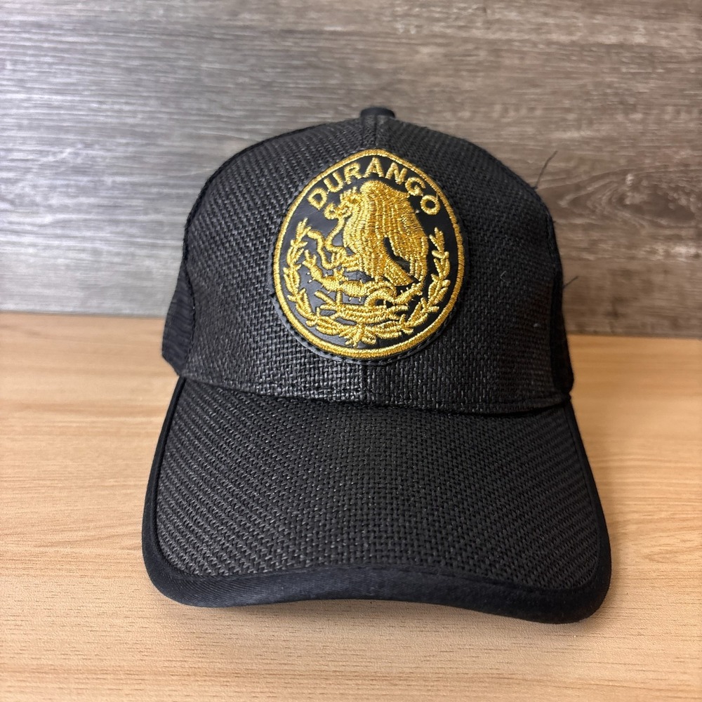 Durango Hat Cap Snap Back Black Gold Trucker Embroidered Mens